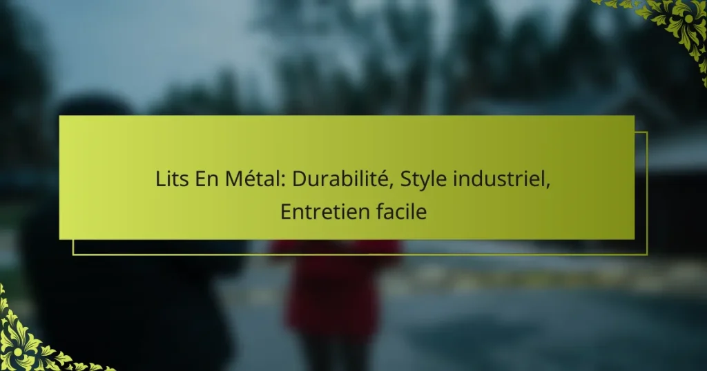 Lits En Métal: Durabilité, Style industriel, Entretien facile