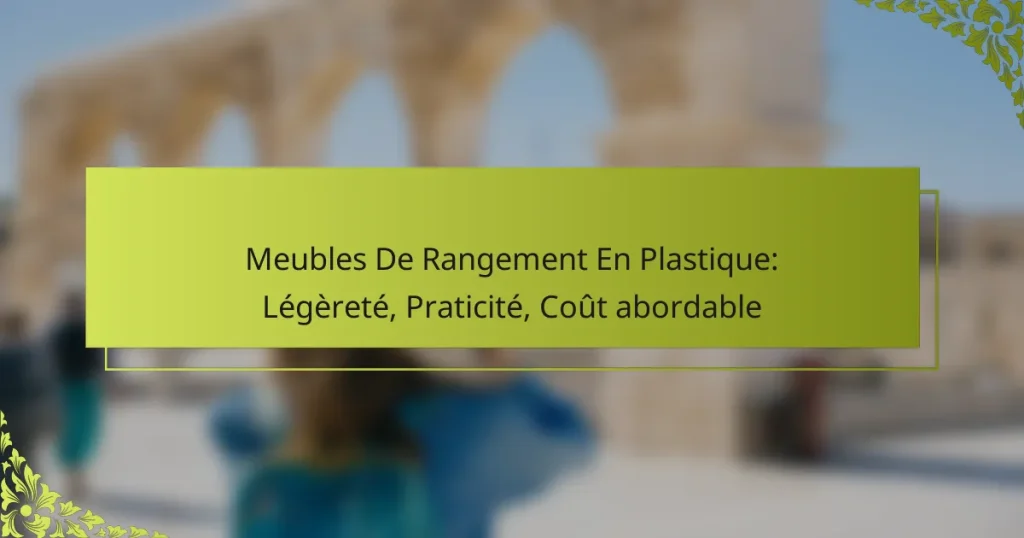 Meubles De Rangement En Plastique: Légèreté, Praticité, Coût abordable